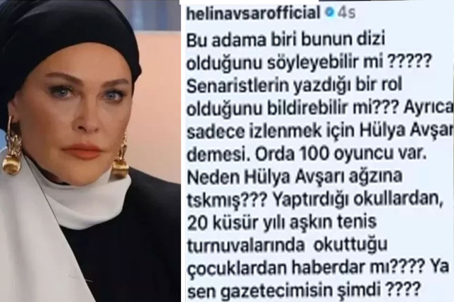 Helin Avşar, ablası Hülya Avşar'a yönelik İsmail Saymaz'ın eleştirilerine tepki gösterdi