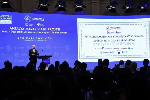 Antalya Havalimanı Projesi'ni kazanan konsorsiyum kiranın ilk taksidini ödedi! Devletin kasasına 2 milyar 138 milyon lira girdi