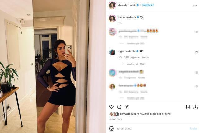 Demet Özdemir, cesur göğüs ve göbek dekolteli pozunu paylaştı
