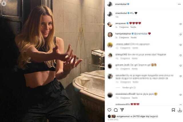 2 çocuk annesi Sinem Kobal, fiziğiyle kendine hayran bıraktı