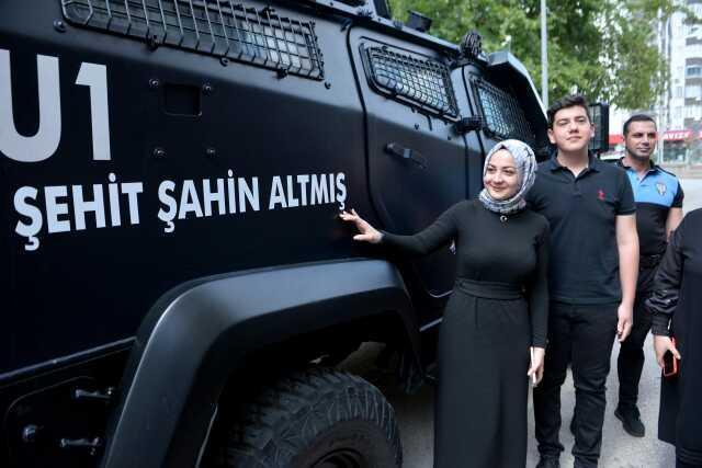 Şehit polis memuru Şahin Altmış'ın adı zırhlı araca verildi