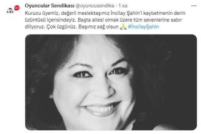 Son dakika haberleri! Oyuncu İncilay Şahin hayatını kaybetti