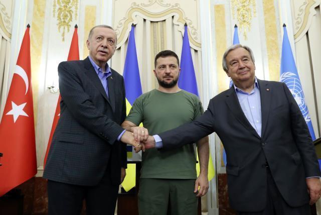 Son dakika: Cumhurbaşkanı Erdoğan, Zelenski ve Guterres görüşmesi sona erdi! İşte ilk açıklama