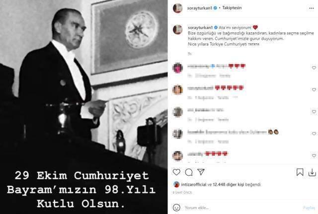 Ünlü isimlerin 29 Ekim Cumhuriyet Bayramı paylaşımları