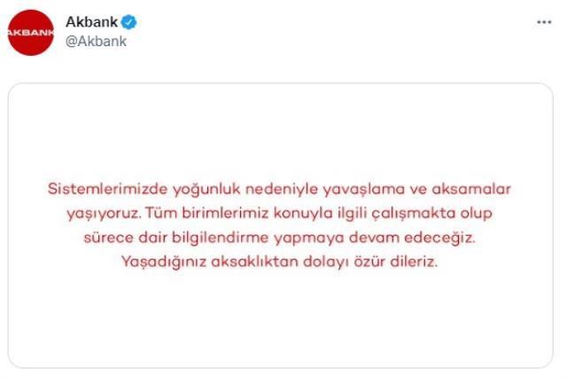 Akbank neden çalışmıyor? Akbank mobil çöktü mü? Akbank mobil giriş sorunu! Akbank'ta sorun mu var?