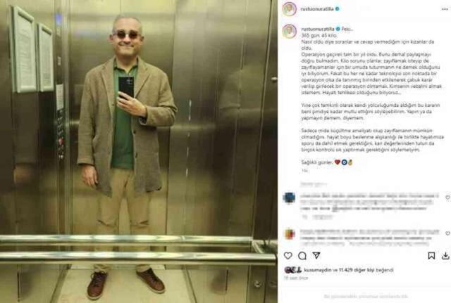 Ünlü oyuncu Rüştü Onur Atilla, 1 yılda 45 kilo verdi