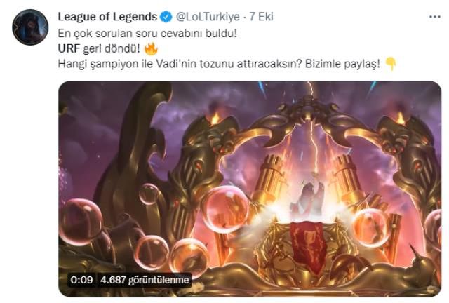 LoL URF ne zaman gelecek 2022?
