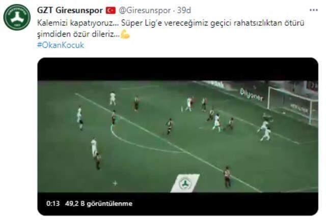 Galatasaray'da Okan Kocuk, Süper Lig'in yeni ekibi Giresunspor'a transfer oldu