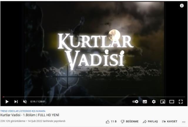 Kurtlar Vadisi dizisi sosyal medyaya damga vurdu! HD olarak yeniden yayınlanınca trend oldu