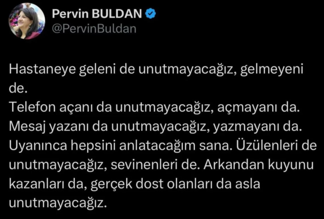 Pervin Buldan'dan sitem dolu Sırrı Süreyya Önder mesajı! Önce paylaştı, sonra sildi