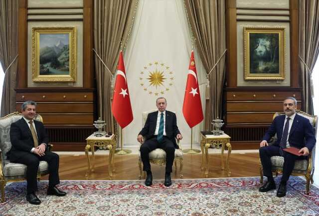 Cumhurbaşkanı Erdoğan, IKBY Başbakanı Mesrur Barzani'yi kabul etti