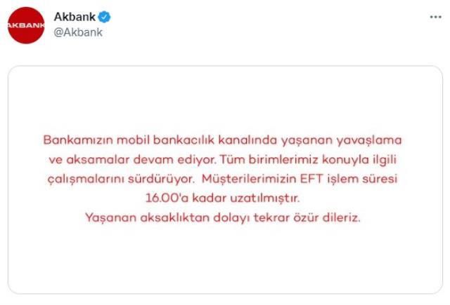 Akbank neden çalışmıyor? Akbank mobil çöktü mü? Akbank mobil giriş sorunu! Akbank'ta sorun mu var?