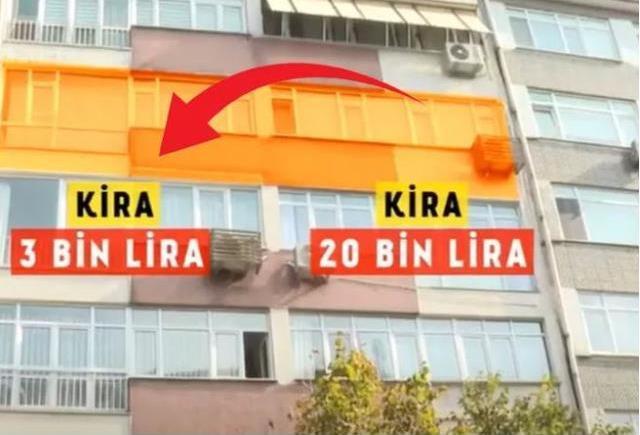 Aynı apartmanda iki ev, birinin kirası 3 bin TL birinin 20 bin! Nedeni çok basit