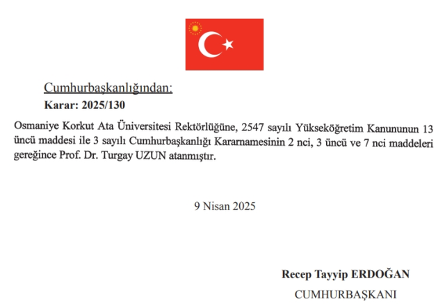 Yeni Osmaniye Korkut Ata Üniversitesi rektörü kim oldu? Osmaniye Korkut Ata Üniversitesi Rektörü Prof. Dr. Turgay Uzun kimdir, kaç yaşında, nereli, br
