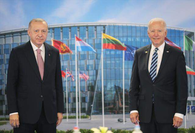 Son Dakika: Cumhurbaşkanı Erdoğan ile Biden'ın görüşmesi başladı