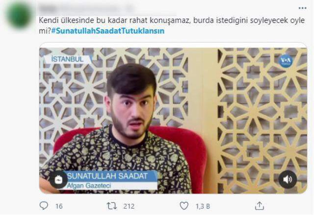 Türk kadınlarına ve Tanju Özcan'a hakaretler eden Afgan'a tepkiler dinmiyor! SunatullahSaadatTutuklansın etiketi TT oldu
