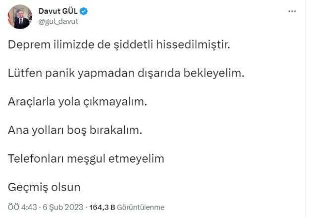 Son Dakika: Bir deprem haberi de Gaziantep'ten! Saat 04:26'da 6.4 büyüklüğünde sarsıntı meydana geldi