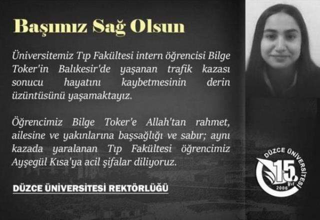 Balıkesir'deki kazada ölen 24 yaşındaki Bilge, ablası gibi doktor olmak istiyormuş