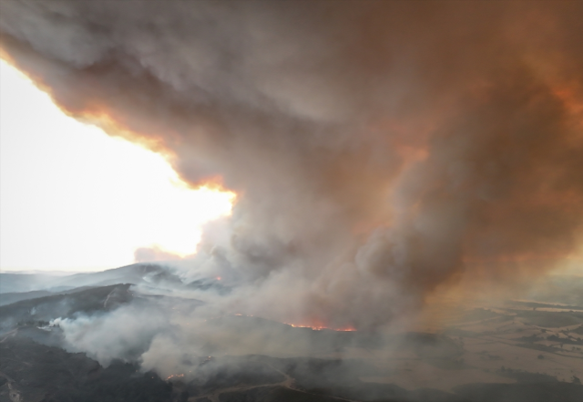 Çanakkale'de yangın! Alevler Gelibolu'dan Eceabat'a sıçradı, 5 köy tahliye edildi
