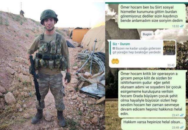 Şehit Enes Özgül'ün duyanları hıçkırıklara boğan vasiyeti gerçekleştirildi, adı yetiştiği yurda verildi