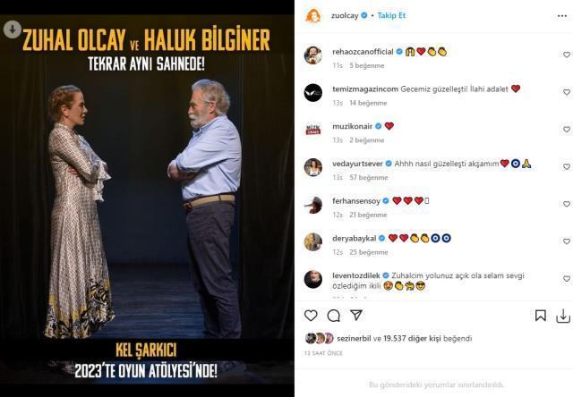 2004 yılında boşanan Haluk Bilginer ve Zuhal Olcay, aynı oyunda oynayacak