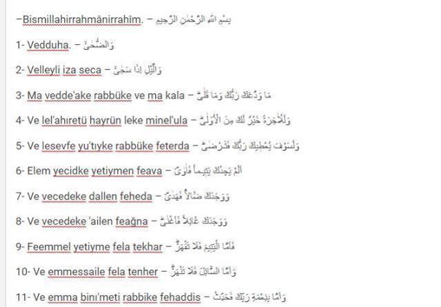 Duha suresi Arapça ve Türkçe okunuşu, meali nelerdir? Duha suresinin tefsiri nedir?