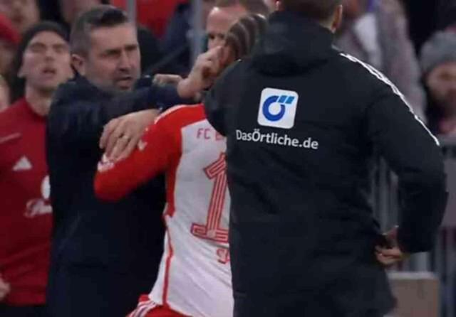 Bayern Münih maçında dünya futboluna damga vuran skandal! Trabzonspor'un eski hocası, Sane'ye yumruk attı
