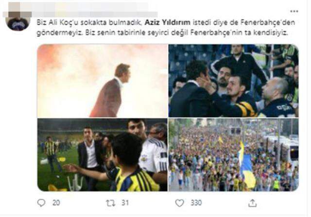 Bugün sosyal medyanın zirvesine çıkan Aziz Yıldırım'ın sözlerine tepki yağdı