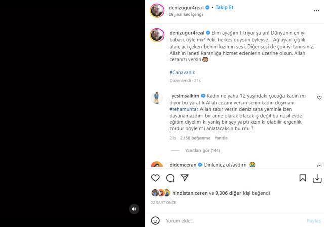 Deniz Uğur'dan, Cumhurbaşkanı Erdoğan'a 'Reha Muhtar' çağrısı: İstismar ediliyoruz, lütfen buna bir dur deyin