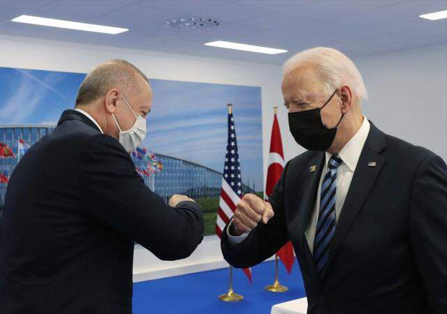 Son Dakika: Cumhurbaşkanı Erdoğan ile Biden'ın görüşmesi başladı