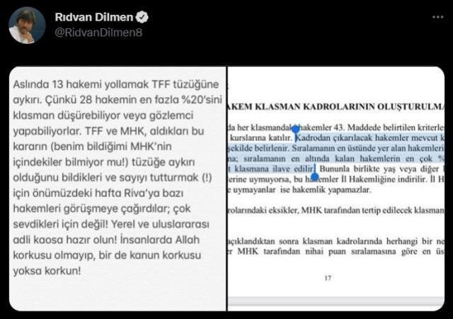 Rıdvan Dilmen belge paylaşıp herkese çağrıda bulundu: Görüşmeye çağırdılar, kaosa hazır olun