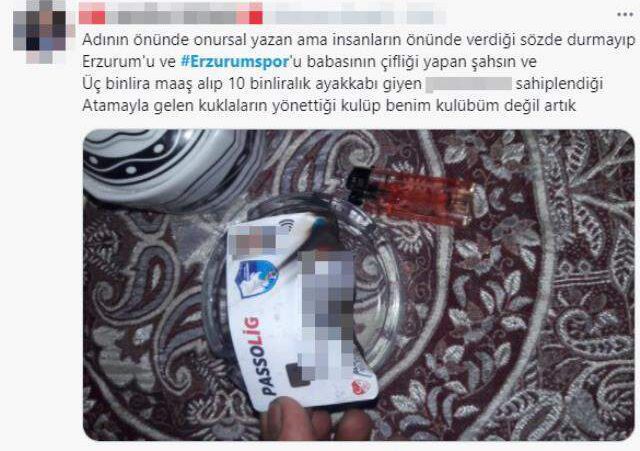 Erzurumspor'a yeniden başkan seçilen Ömer Düzgün'ü protesto eden taraftarlar gündeme oturdu