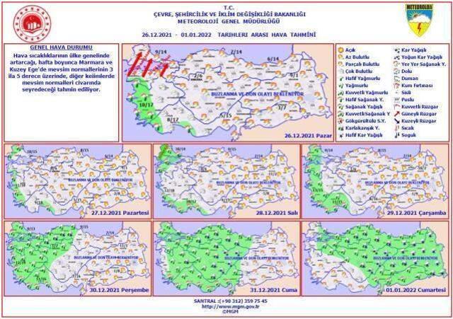 Yılbaşında kar yağacak mı? Merak edilen soruya Meteoroji'den haritalı yanıt