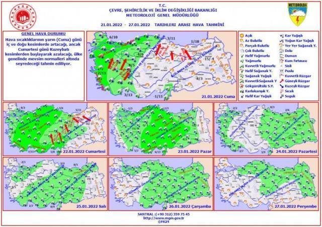 Meteoroloji 21 Ocak raporunu yayımladı! Bu akşam İstanbul'u etkisi altına alacak kar yağışı pazar günü zirve yapacak