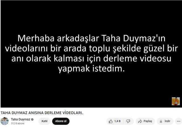 Depremde hayatını kaybeden Taha Duymaz'ın YouTube kanalında paylaşılan video tepki çekti: Ölmüş insan üzerinden para kazanmayın