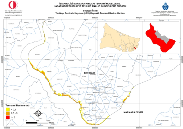 Beyoğlu'nda tsunami riski var mı? Beyoğlu'nda tsunami olur mu? İstanbul tsunami riski haritası!