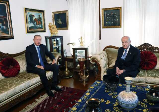 Cumhurbaşkanı Erdoğan ile Bahçeli arasında sürpriz görüşme