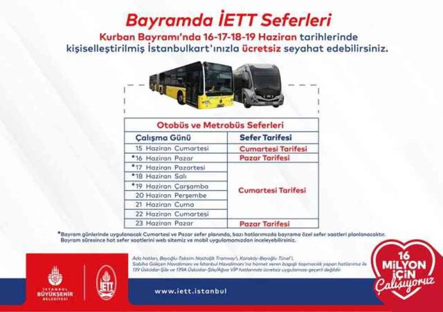 Marmaray bayramda kaça kadar açık? Kurban Bayram'ında İETT saatleri nasıl olacak?
