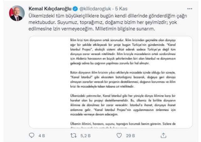 Kılıçdaroğlu, büyükelçiliklere gönderdiği mektup hakkında konuştu: Artık kimse bilmiyorduk diyemez