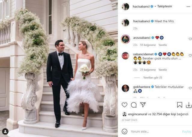 Hacı Sabancı ile nikah masasına oturan Nazlı Kayı'nın gelinliğinin fiyatı belli oldu