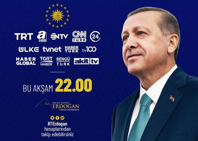 Cumhurbaşkanı Erdoğan ortak yayın canlı izle! Cumhurbaşkanı ortak yayın hangi kanallarda, CANLI YAYIN izle!