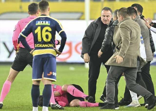 Hakeme yumruk atan Ankaragücü Başkanı Koca adliyeye sevk edildi