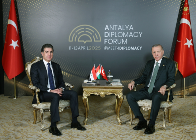 Cumhurbaşkanı Erdoğan, IKYB Başkanı Barzani'yi kabul etti