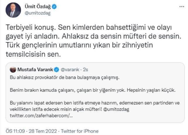 Ümit Özdağ'ın iddiasına Bakan Varank'tan sert tepki: İspat edersen istifa etmeye hazırım