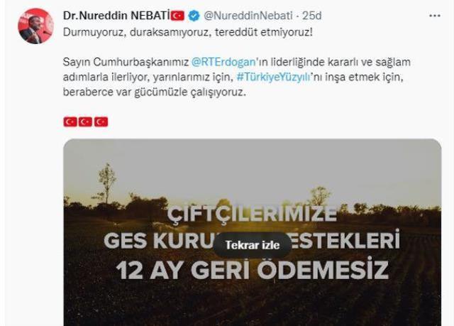 Bakan Nureddin Nebati'den 'Türkiye'nin Yüzyılı' paylaşımı