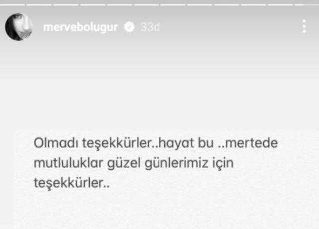 45 günlük eşinden boşanma kararı alan Merve Boluğur, soyadını sildi