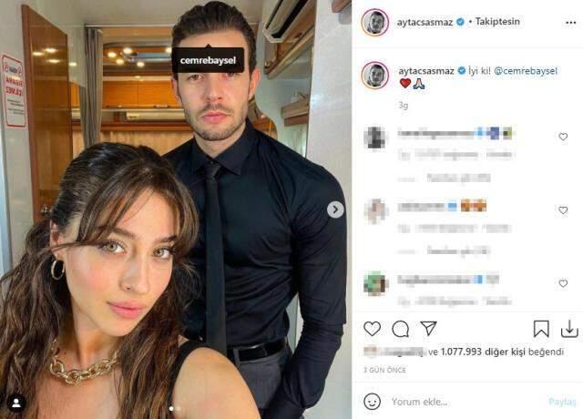 Baht Oyunu dizisinin başrolleri Cemre Baysel ile Aytaç Şaşmaz aşk yaşamaya başladı