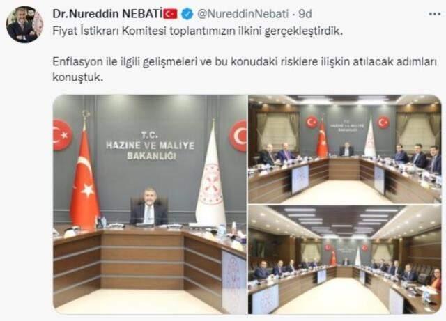 Fiyat İstikrarı Komitesi ilk toplantısını yaptı! Bakan Nebati görüşmenin detaylarını Twitter'dan paylaştı
