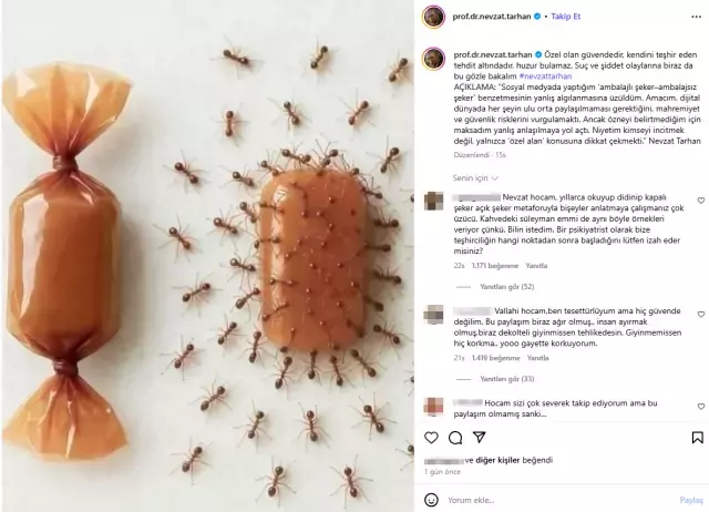 Sosyal medya paylaşımı sonrası tepkiler