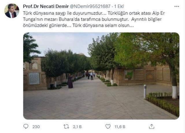 Türk profesörden heyecanlandıran paylaşım: Alp Er Tunga'nın mezarını buldum